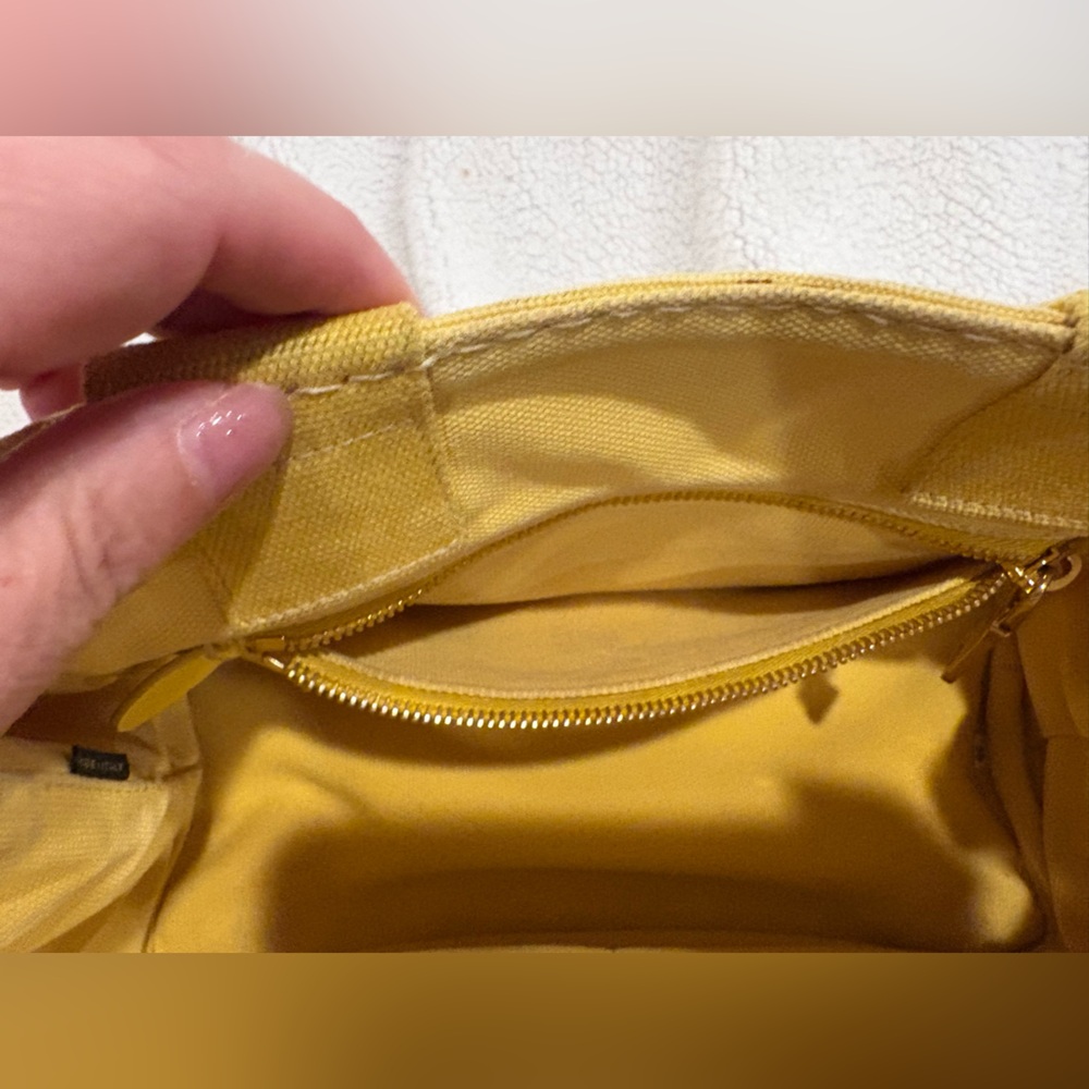 Yellow Prada Canapa Tote Canvas Mini - Picture 10 of 14